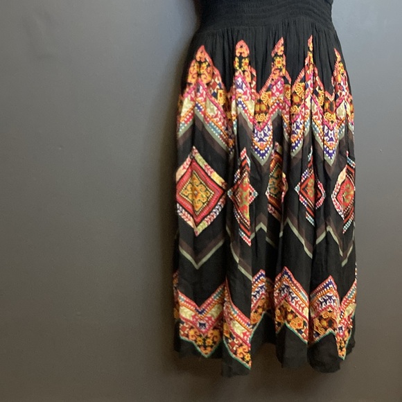 Anthropologie Tanvi Kedia Embroidered Patchowork pull on dress size 0 - Picture 3 of 9